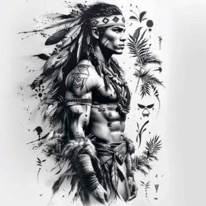 warrior-perseverance-motif-realism-ink-precision-for-neck – tattoo design ideas free ai generated – Gallery: warriors-inkby-ai