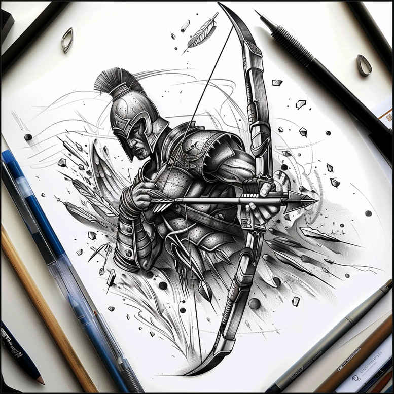 spartan-with-symbol-realism-natural-blush-for-thigh – tattoo design ideas free ai generated – Gallery: warriors-inkby-ai