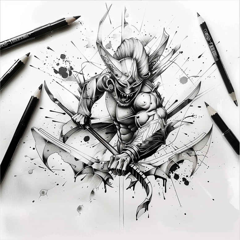 spartan-with-helmet-realism-micro-detail-for-upper-arm – tattoo design ideas free ai generated – Gallery: warriors-inkby-ai