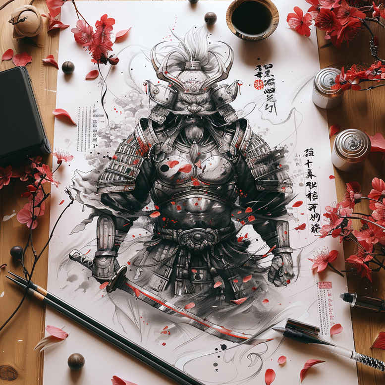 warrior-in-motion-neotraditional-detailed-textures-for-scapula – tattoo design ideas free ai generated – Gallery: warriors-inkby-ai