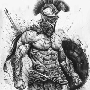 spartans-neotraditional-enhanced-shading-for-lower-back – tattoo design ideas free ai generated – Gallery: warriors-inkby-ai
