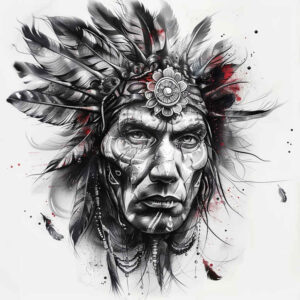 shadow-and-light-tattoo-neotraditional-structured-design-for-shoulder-blade – tattoo design ideas free ai generated – Gallery: warriors-native-american-inkby-ai