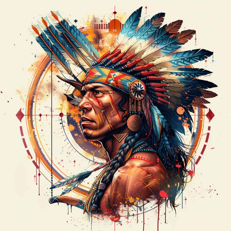 organic-line-tattoo-surrealism-fragmentation-for-outer-arm – tattoo design ideas free ai generated – Gallery: warriors-native-american-inkby-ai
