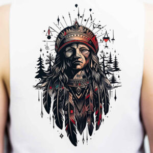 traditional-culture-tattoo-neotraditional-clean-lines-for-lower-chest – tattoo design ideas free ai generated – Gallery: warriors-native-american-inkby-ai