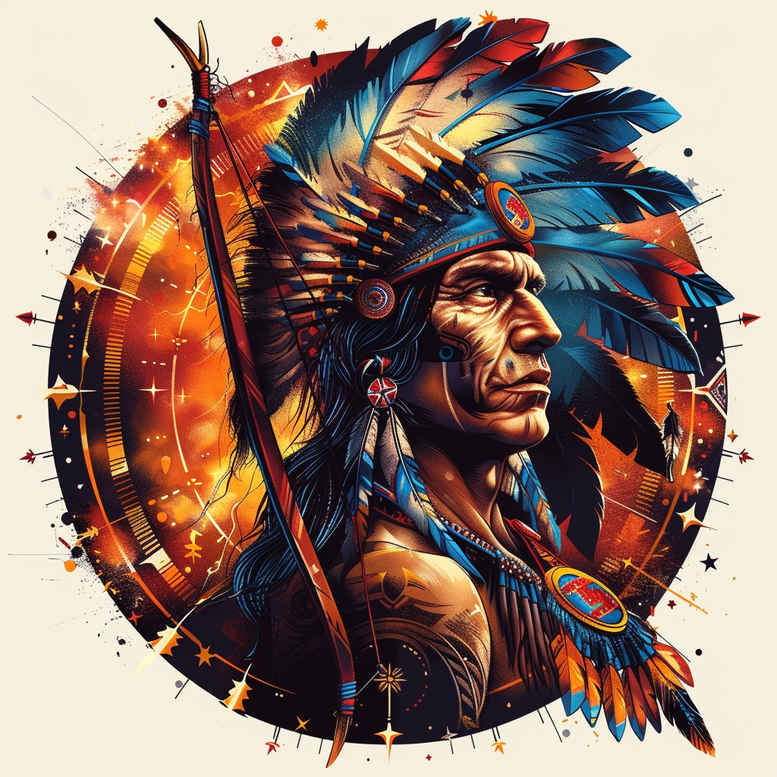 legend-motif-tattoo-neotraditional-bold-color-for-side – tattoo design ideas free ai generated – Gallery: warriors-native-american-inkby-ai