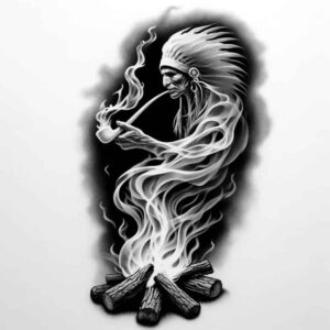harmony-motif-tattoo-surrealism-blurred-edges-for-neck – tattoo design ideas free ai generated – Gallery: warriors-native-american-inkby-ai