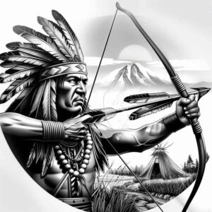 ancestors-motif-tattoo-neotraditional-solid-blacks-for-collarbone – tattoo design ideas free ai generated – Gallery: warriors-native-american-inkby-ai