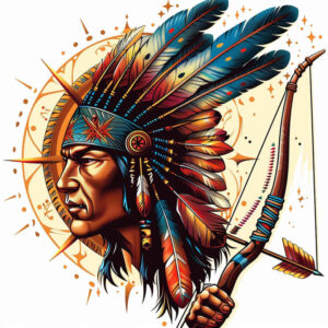 energy-motif-tattoo-neotraditional-vivid-detail-for-shoulder-blade – tattoo design ideas free ai generated – Gallery: warriors-native-american-inkby-ai