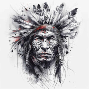 tribal-style-tattoo-neotraditional-clean-fill-for-upper-thigh – tattoo design ideas free ai generated – Gallery: warriors-native-american-inkby-ai