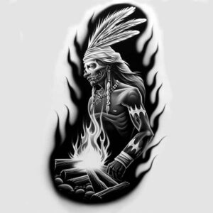 artistic-detail-tattoo-surrealism-shadow-play-for-stomach – tattoo design ideas free ai generated – Gallery: warriors-native-american-inkby-ai