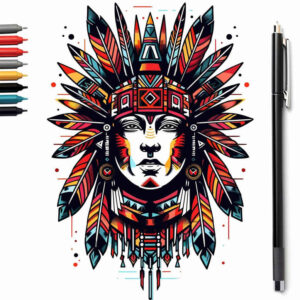 spirituality-motif-tattoo-realism-emotional-realism-for-upper-shoulder – tattoo design ideas free ai generated – Gallery: warriors-native-american-inkby-ai