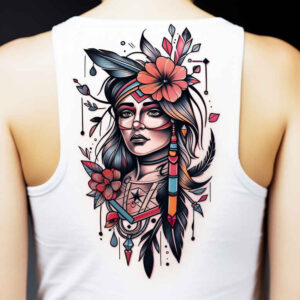 3d-effect-tattoo-neotraditional-balanced-color-for-shin – tattoo design ideas free ai generated – Gallery: warriors-native-american-inkby-ai