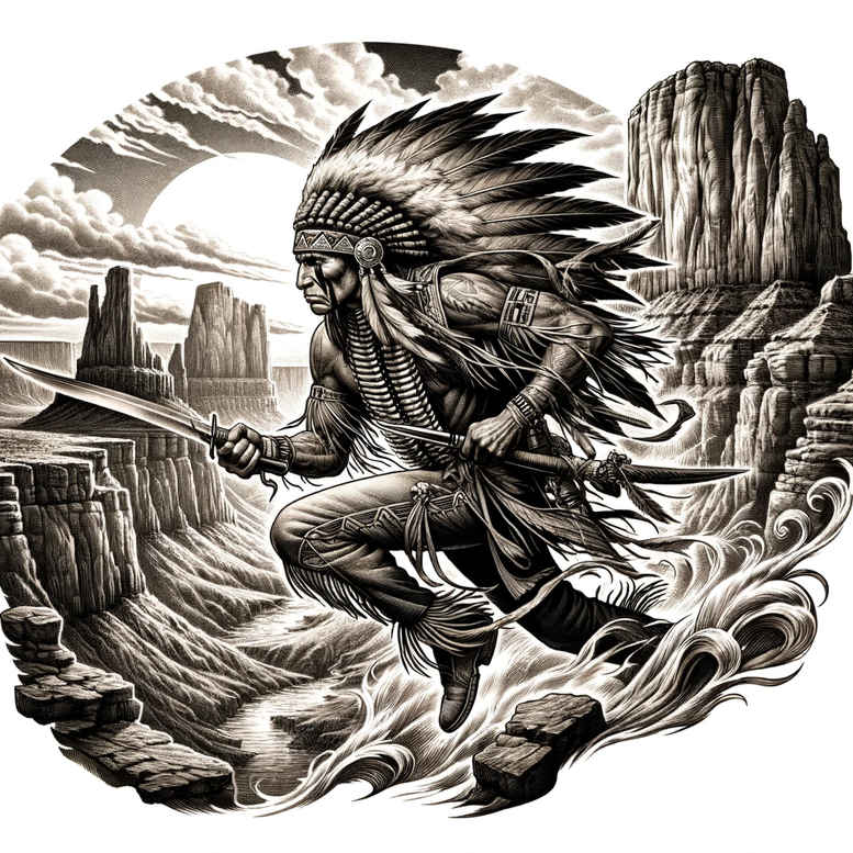 detailed-warrior-tattoo-neotraditional-subtle-tone-for-spine – tattoo design ideas free ai generated – Gallery: warriors-native-american-inkby-ai