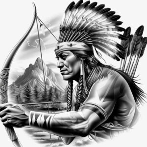 courage-motif-tattoo-neotraditional-gradient-fills-for-chest – tattoo design ideas free ai generated – Gallery: warriors-native-american-inkby-ai