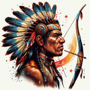 tribal-style-tattoo-neotraditional-artful-color-for-arm – tattoo design ideas free ai generated – Gallery: warriors-native-american-inkby-ai