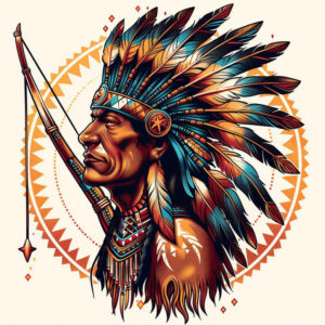 warriors-native-american tattoo design ideas refined lines ancient strength for arm