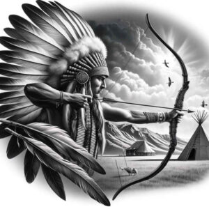 warriors-native-american tattoo design ideas expressive lines cultural honor shows strength