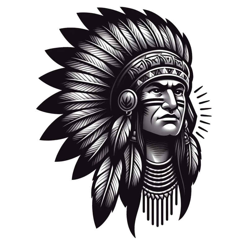 warriors-native-american tattoo design ideas Surrealism dreamlike eagle connection for fingers