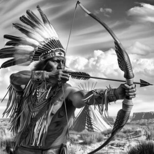 warriors-native-american tattoo design ideas metallic forest warrior symbol of perseverance