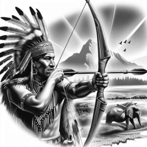 warriors-native-american tattoo design ideas Surrealism abstract forms native pride shows strength