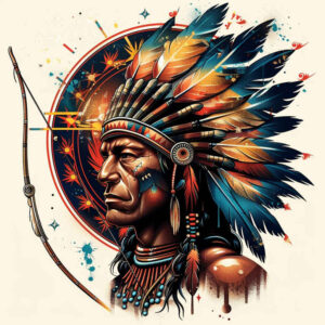 warriors-native-american tattoo design ideas ornamental nature guardian stands for endurance