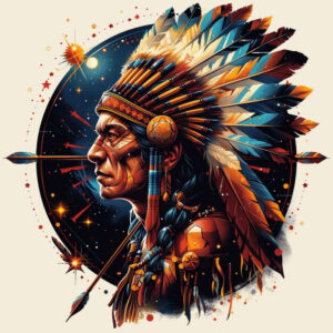 warriors-native-american tattoo design ideas Surrealism bizarre sacred blade for back shoulder