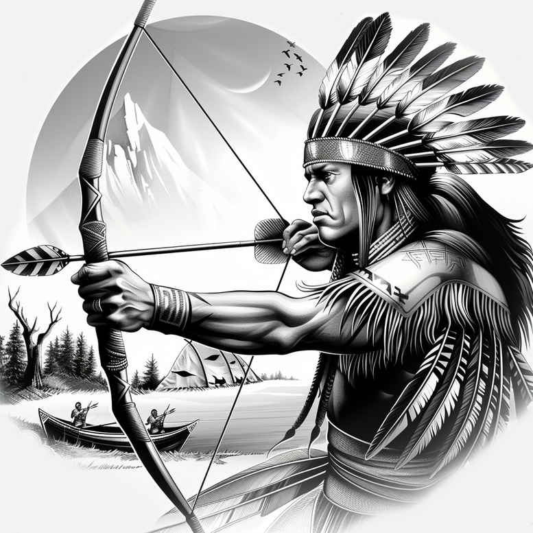 warriors-native-american tattoo design ideas fluid motion sacred hunter for stomach