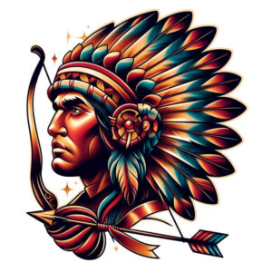 warriors-native-american tattoo design ideas Surrealism visionary totem strength shows perseverance