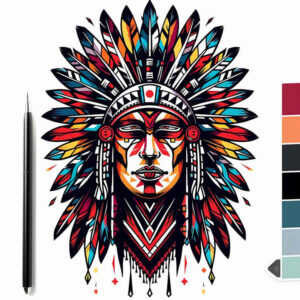 warriors-native-american tattoo design ideas smooth complexion war drum symbol of courage