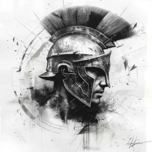 spartan-with-ornamental-details-realism-optical-depth-for-ribs – tattoo design ideas free ai generated – Gallery: warriors-inkby-ai