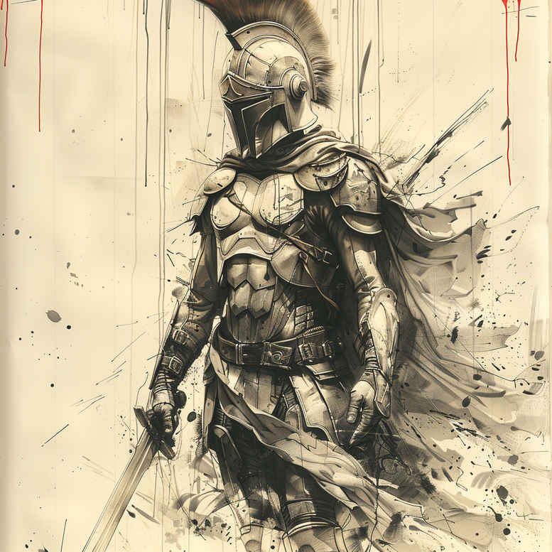 warrior-war-motif-realism-mirrored-effect-for-lower-thigh – tattoo design ideas free ai generated – Gallery: warriors-inkby-ai