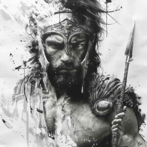spartan-with-symbol-surrealism-blurred-edges-for-triceps – tattoo design ideas free ai generated – Gallery: warriors-inkby-ai