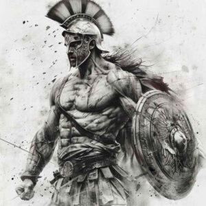 warriors tattoo design ideas Surrealism unreal fight icon embodying courage
