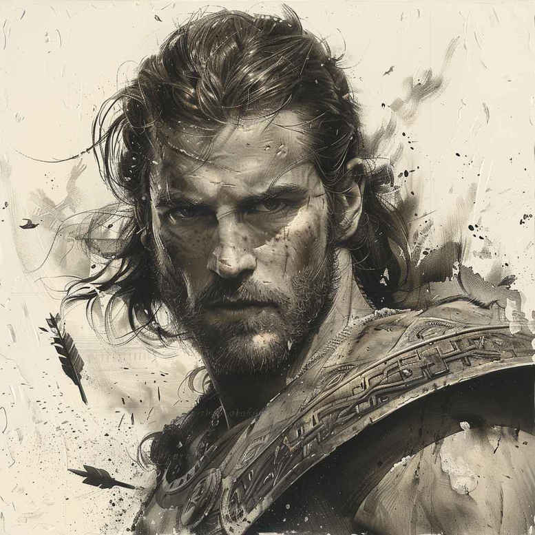 warriors tattoo design ideas high-contrast noble combat for collarbone