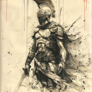 warriors tattoo design ideas textured warrior mark for lower thigh
