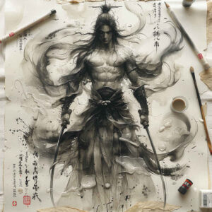 warriors tattoo design ideas artistic contrast weapon focus symbol of strength