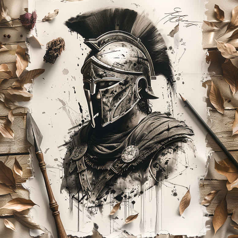 warriors-realism-subtle-saturation-for-hip – tattoo design ideas free ai generated – Gallery: warriors-inkby-ai