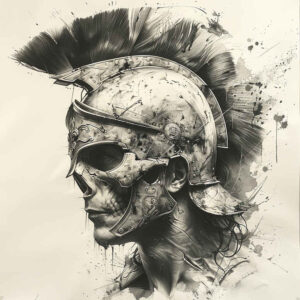 spartan-bravery-symbol-neotraditional-vivid-detail-for-foot – tattoo design ideas free ai generated – Gallery: warriors-inkby-ai
