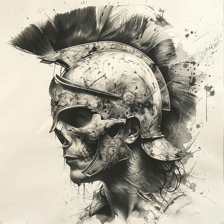 spartan-bravery-symbol-neotraditional-vivid-detail-for-foot – tattoo design ideas free ai generated – Gallery: warriors-inkby-ai