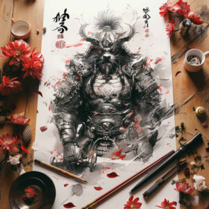 knight-bravery-motif-neotraditional-artistic-flair-for-temple – tattoo design ideas free ai generated – Gallery: warriors-inkby-ai