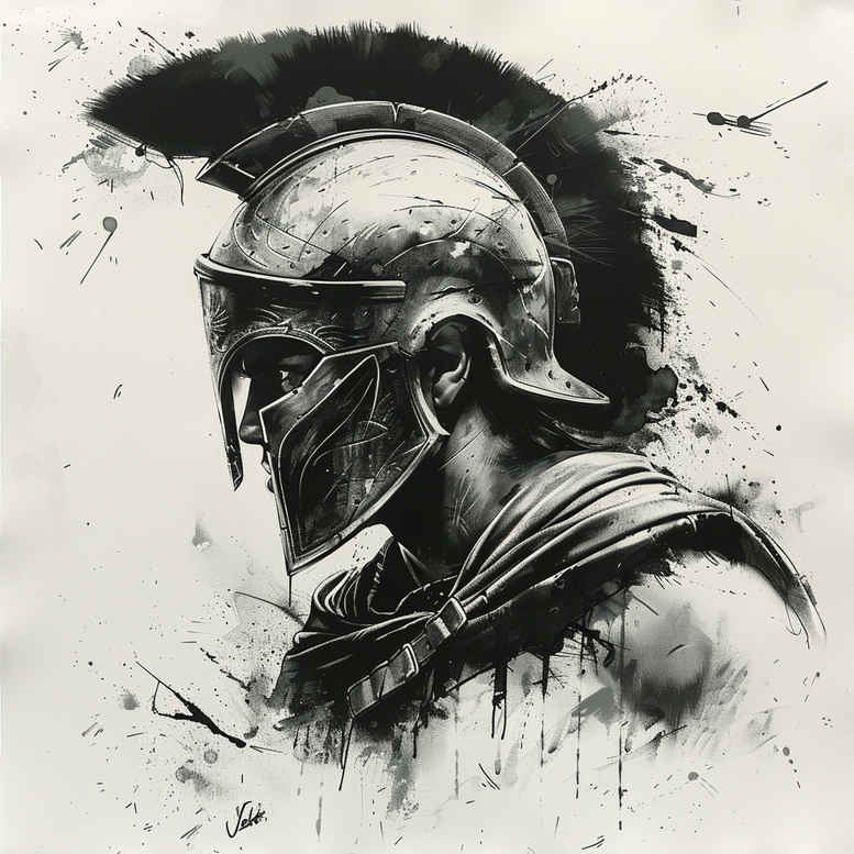 spartan-battle-and-courage-motif-realism-photo-ink-for-lower-leg – tattoo design ideas free ai generated – Gallery: warriors-inkby-ai