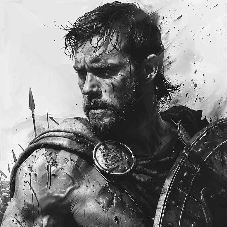 spartan-with-battle-motif-realism-clean-lines-for-collarbone – tattoo design ideas free ai generated – Gallery: warriors-inkby-ai