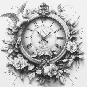 time-mystery-motif-neotraditional-subtle-tone-for-inner-arm – tattoo design ideas free ai generated – Gallery: watches-hourglass-inkby-ai