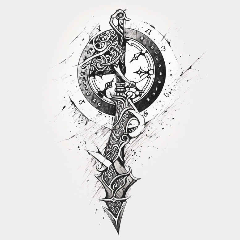 time-tattoo-realism-refined-highlights-for-lower-leg – tattoo design ideas free ai generated – Gallery: watches-hourglass-inkby-ai