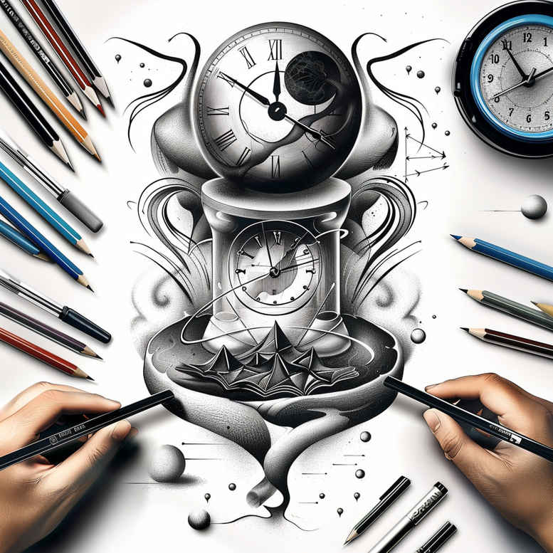 clock-realism-natural-finish-for-side-torso – tattoo design ideas free ai generated – Gallery: watches-hourglass-inkby-ai