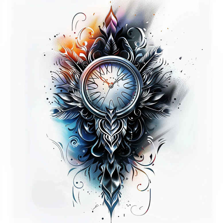 mystical-time-realism-natural-blush-for-lower-leg – tattoo design ideas free ai generated – Gallery: watches-hourglass-inkby-ai
