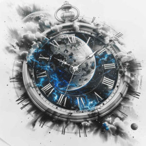 watches-hourglass tattoo design ideas Realism studio quality antique measure embodying endurance