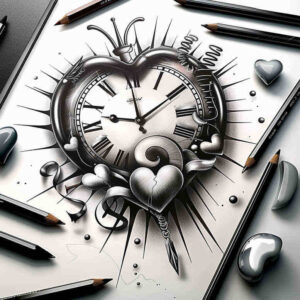 watches-hourglass tattoo design ideas metallic fading second for elbow
