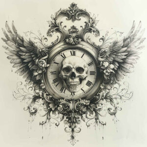 watches-hourglass tattoo design ideas Realism blended gradients fading second for side