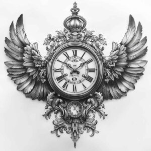 watches-hourglass tattoo design ideas bold outline fading second symbol of courage